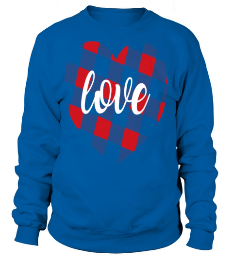 Valentine s Days Buffalo Plaid Heart Tee Men Woman Women's Sweatshirt