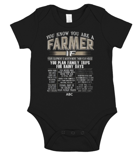 You Know You Are A Farmer Short Sleeve Baby One-Piece