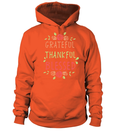 Thanksgiving Day Floral Gift for Fall Holiday Dark Men's Hoodie