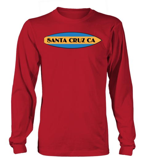 Santa Cruz California Surfboard Horizontal Men's Long Sleeve