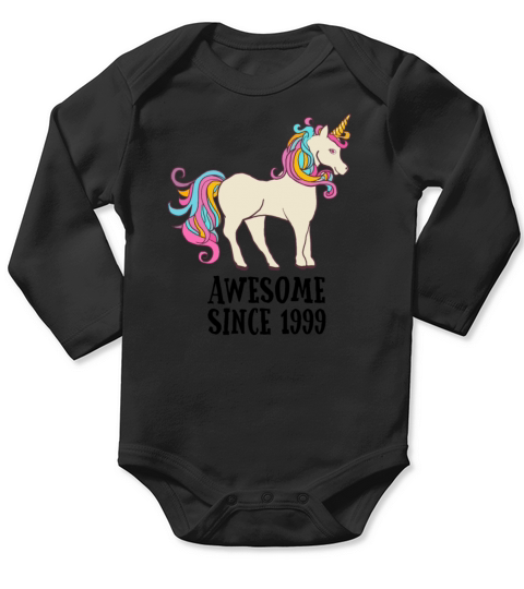 Awesome Since 1999 Unicorn Birthday Gift Long Sleeve Baby One-Piece