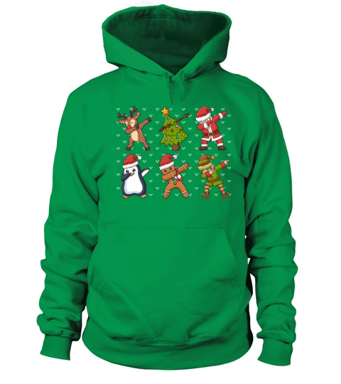 Merry Christmas Christmas Dabbing Santa Elf Reindeer Women's Hoodie