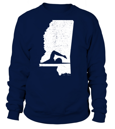 Mississippi Map Swimmer Women's Sweatshirt
