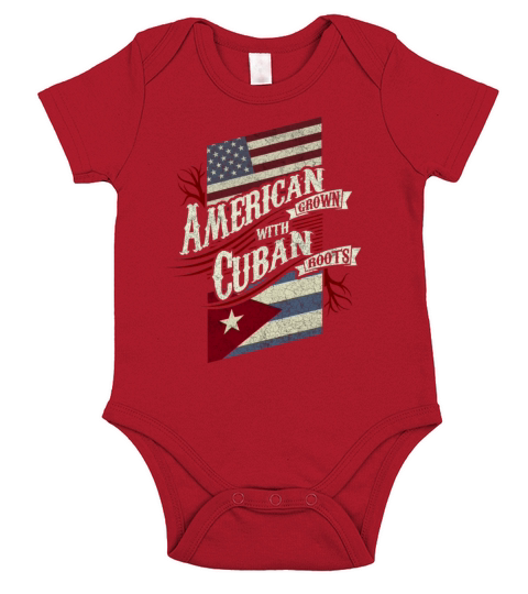 American With Cuban Short Sleeve Baby One-Piece