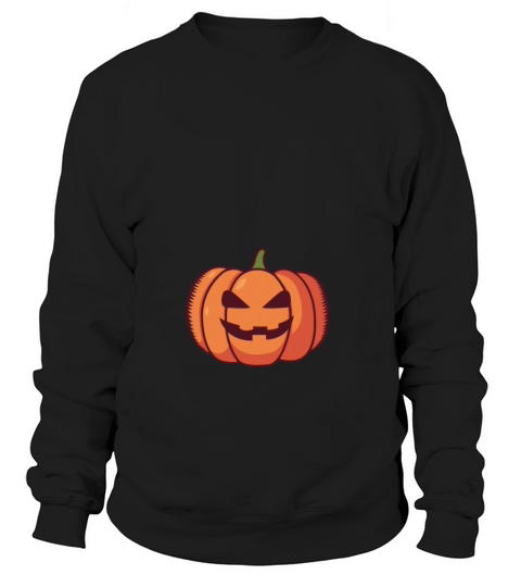 Maternity Halloween Shirt Pumpkin pregnant belly Women's Sweatshirt