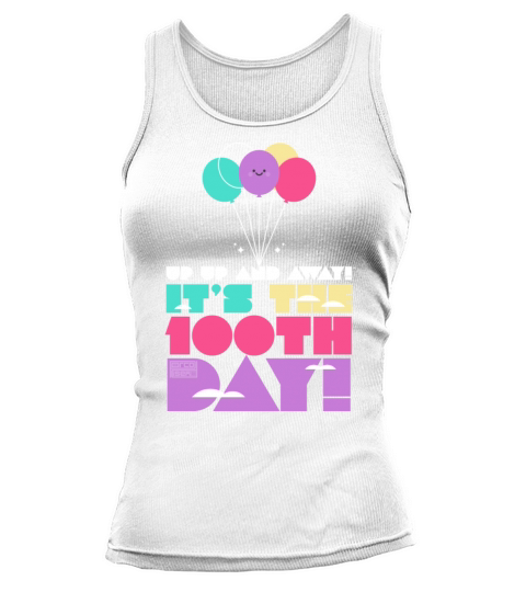 Cute Colorful Up and Away Balloon 100 Days of Scho Women's Tank Top