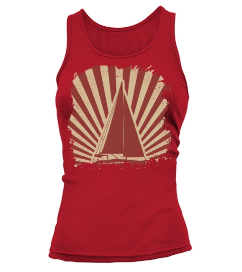 Sailing boat sailboat captain sea yacht retro sail Women's Tank Top