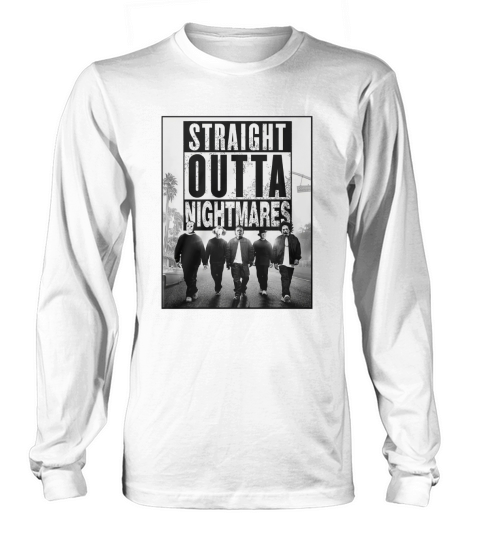 Straight Outta Nightmares horror movie characters shirt Long sleeved Unisex