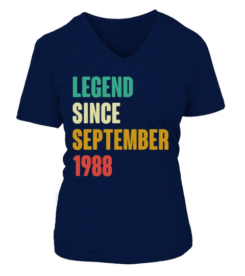 September 1988 34th Birthday 34 Years Old Bday Gi V-neck T-Shirt Woman