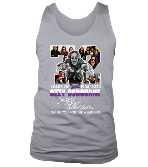 72 Years Of Black Sabbath 1948 2020 Ozzy Osbourne Thank You For The Memories Tank Top Unisex