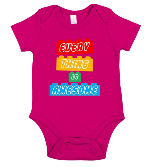 Everything is Awesome Short Sleeve Baby One-Piece