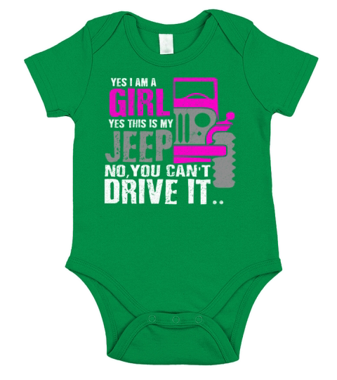 Funny I Am A Girl This Is My Jeep Girl Car Gift Short Sleeve Baby One-Piece