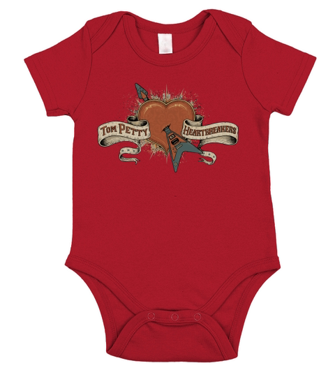 Tom Petty heart Short Sleeve Baby One-Piece