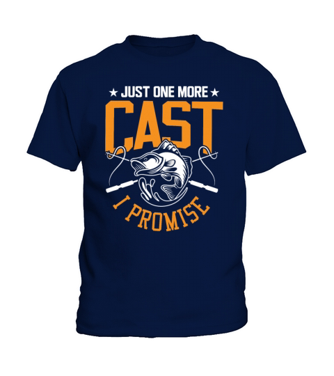Fishing T-Shirt Just One More Cast I Promise Gift Kids T-Shirt