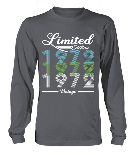 50th Birthday Vintage 1972 Limited Edition Men's Long Sleeve