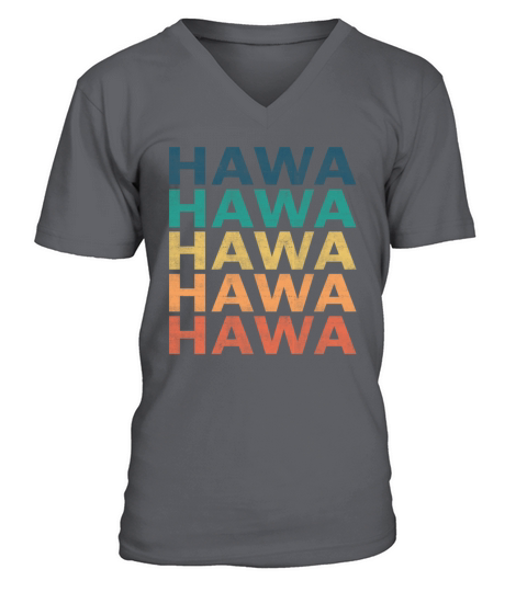 Hawa Name T Shirt - Hawa Vintage Retro Name Gift I Men's V-Neck T-shirt