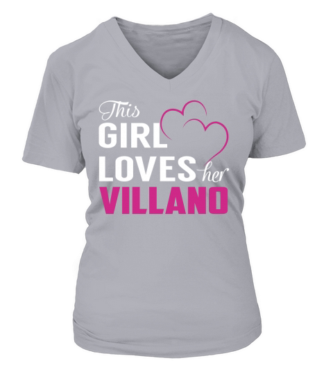 This Girl Loves Her VILLANO Name Shirts V-neck T-Shirt Woman