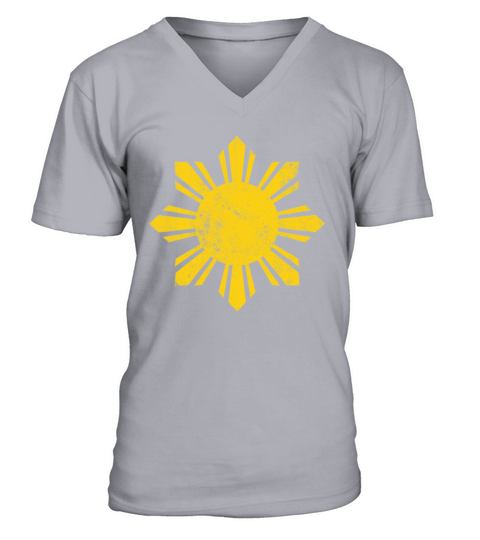 Philippines print Filipino Vintage Sun product Men's V-Neck T-shirt