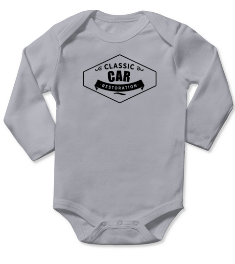 Car Restoration Long Sleeve Baby One-Piece