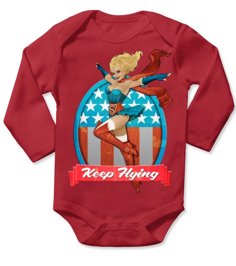 DC Comics Bombshells Super Girl Long Sleeve Baby One-Piece
