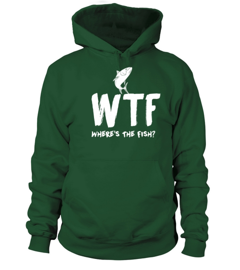 WTF Wheres The Fish, Funny Hunting Fishing, Women's Hoodie