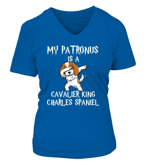 My Patronus Is A Cavalier King Charles Spaniel Dog V-neck T-Shirt Woman