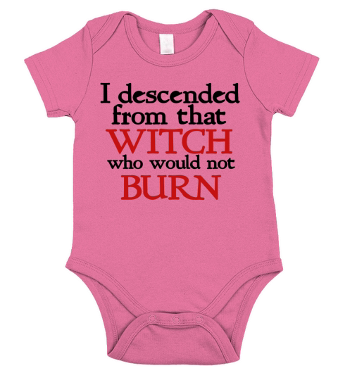 I descended form that witch halloween feminist Short Sleeve Baby One-Piece