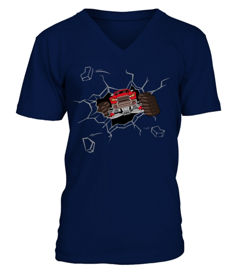 Retro Vintage Monster Truck Men's V-Neck T-shirt