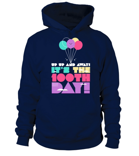 Cute Colorful Up and Away Balloon 100 Days of Scho Women's Hoodie