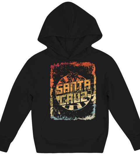 Santa Cruz Surf 70s 80s California Vintage Kids Hoodie
