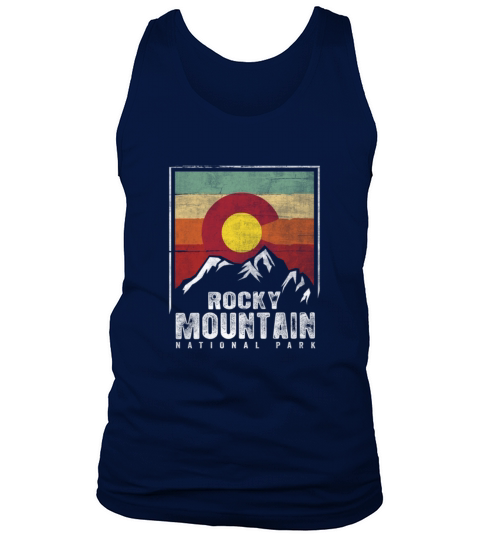Vintage Rocky Mountain National Park Shirt Colorad Men's Tank Top