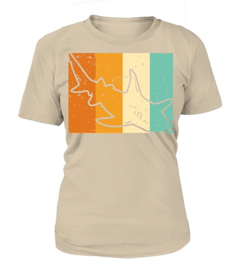 Vintage Shark Fish Sharks Ocean Sea Biologist Women's T-Shirt