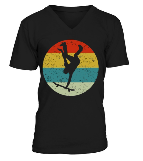 Retro vintage Skateboarding Men's V-Neck T-shirt