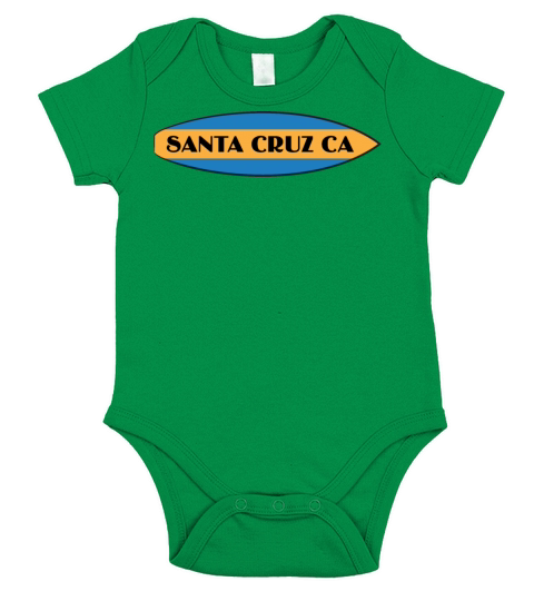 Santa Cruz California Surfboard Horizontal Short Sleeve Baby One-Piece