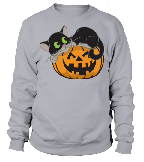 Halloween Cat Pumpkin Men's Sweatshirt