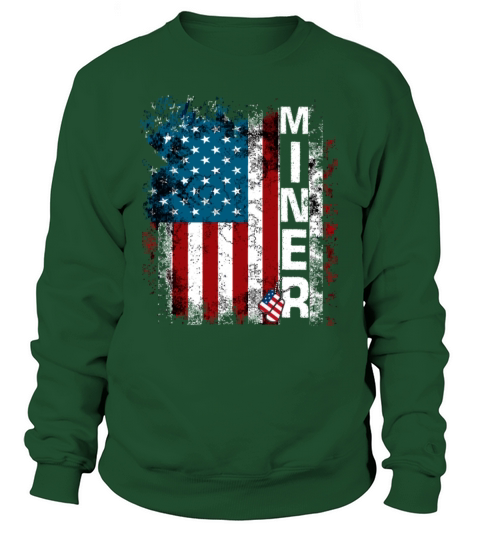Miner TShirt Usa Flag Women's Sweatshirt