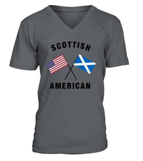 Scottish American Flag Men's V-Neck T-shirt