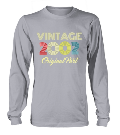 Original Part 2002 Vintage Birthday Gift Idea Men's Long Sleeve