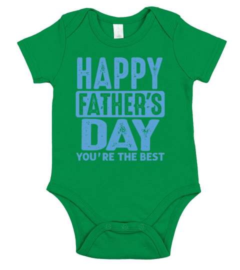 Best Dad Happy Fathers Day Short Sleeve Baby One-Piece