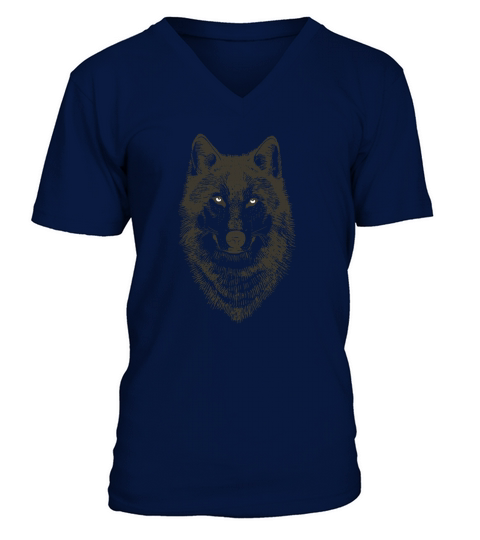 wolf face t-shirt V-Neck T-shirt