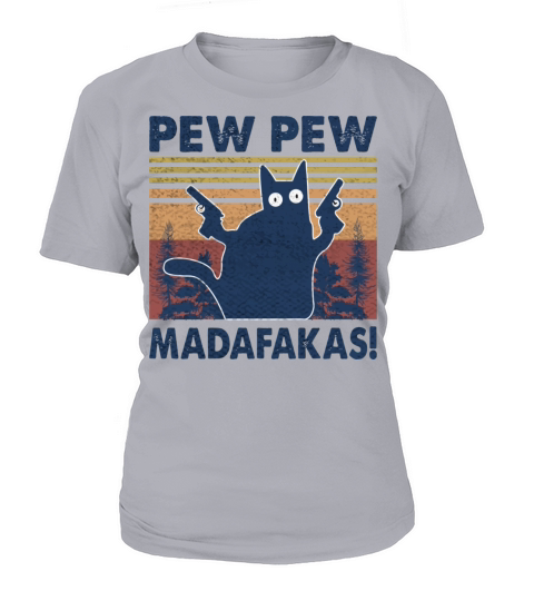 Cat Vintage Pewpewpew Madafakas Cat Crazy Pew Vint Women's T-Shirt