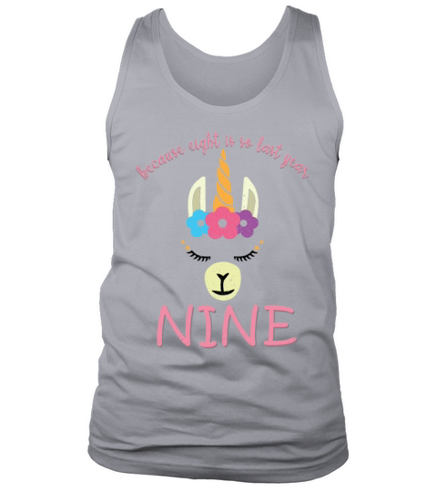 Llama Unicorn Gift Alpaca 9th Birthday Design Men's Tank Top