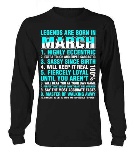 Legends Are Born In March Women's Long Sleeve