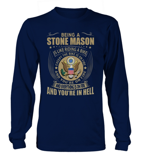 Being a Stone Mason like Riding a Bike Job Title Shirts Long sleeved Unisex