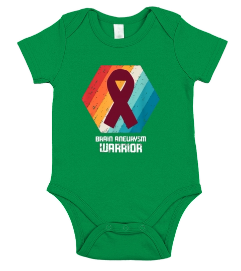 Brain Aneurysm warrior Short Sleeve Baby One-Piece