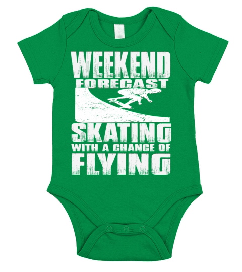 skating on bord with a chance to flying Short Sleeve Baby One-Piece