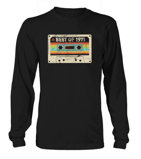 Best of 1971 Vintage Cassette 50th Birthday Gift Women's Long Sleeve