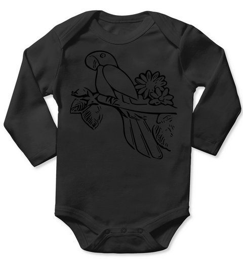 Tropical parrot design Long Sleeve Baby One-Piece