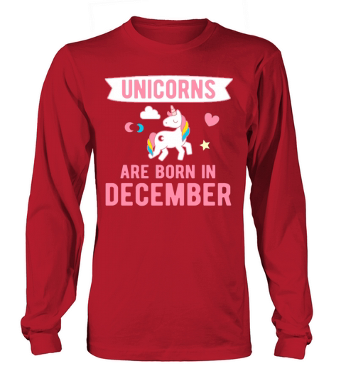 Unicorns are Born in December Men's Long Sleeve