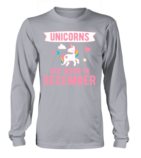 Unicorns are Born in December Women's Long Sleeve